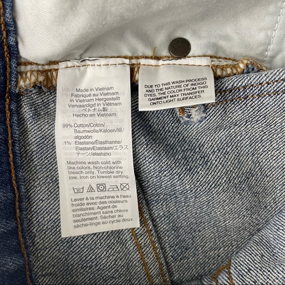 MADEWELL CLASSIC STRAIGHT JEANS IN COLDBROOK WASH RAW HEM 25 - Picture 9 of 10